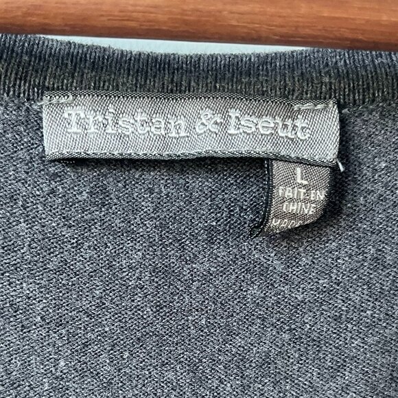 Tristan & Iseut Vintage Sweater Vest in gray Size Large - Picture 4 of 6